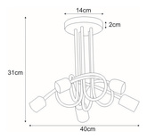 Lampa sufitowa K-3621 z serii DEZE KAJA