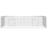 Klatka dla królika, 2 panele, 220x110x55 cm, żelazo