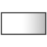 vidaXL Lustro łazienkowe z LED, szare, 80x8,5x37 cm, akryl