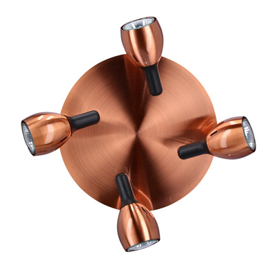 Lampa sufitowa plafon 4xGU10 miedziany CROSS 98-34878