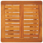 vidaXL Leżaki z poduszkami i stolikiem, 2 szt., lite drewno akacjowe