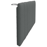 Poduszka na wezgłowie, Hanko, ciemnoszara, 120 cm, tkanina
