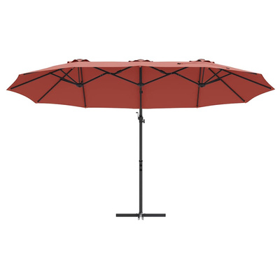 Parasol plażowy terakota 372 x 198 x 243 cm