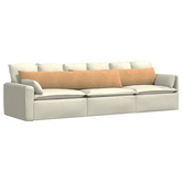 Poduszki na sofę 2 pcs Brązowy 200 x 40 cm Tkanina sztruksowa