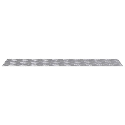 Stopień Prostokątny 4 pcs Srebrny 100 x 25 cm Aluminium