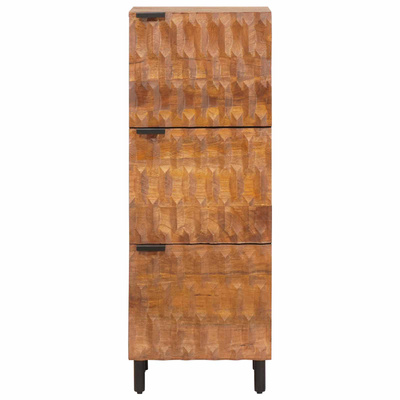 Highboard Wykończenie w kolorze brązowego akacji Drewno z mango