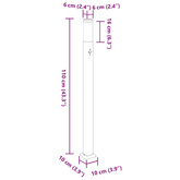 Lampy słupkowe z czujnikiem 3 szt. 110 cm Stal nierdzewna IP44