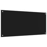 Panel kuchenny Czarny 110 x 50 cm szkło hartowane