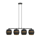 Lampa wisząca  PIANO 4 BLACK/GOLD