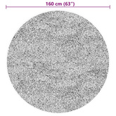 vidaXL Dywan HUARTE z krótkim włosiem, czerwony, Ø 160 cm