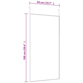 vidaXL Lustro na drzwi, czarne, 50x100 cm, szkło i aluminium