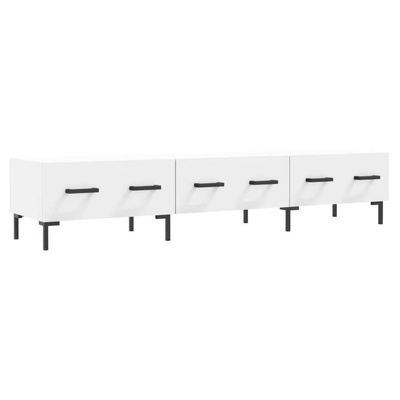 vidaXL Szafka pod TV, biała, 150x36x30 cm, materiał drewnopochodny wariant 7