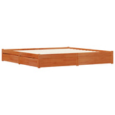 Ramka łóżka Woskowy Brąz 200 x 200 cm Lite drewno sosnowe
