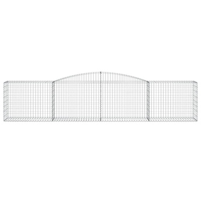 Kosze gabionowe, 2 szt, 400x50x80/100 cm, galwanizowane żelazo