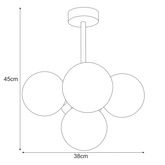 Lampa sufitowa K-5367 z serii PIRO