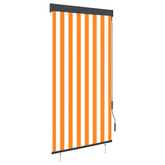 vidaXL Roleta zewnętrzna, 80x250 cm, biało-pomarańczowa