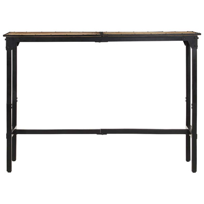 Stolik barowy, 150x55x107 cm, surowe lite drewno mango