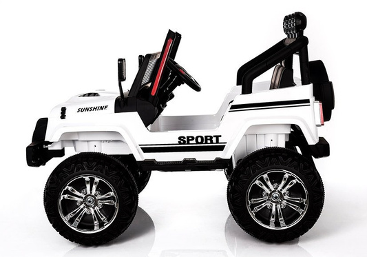 Auto na Akumulator S2388 Pilot Światła LED Radio Jeep Biały 4x45W