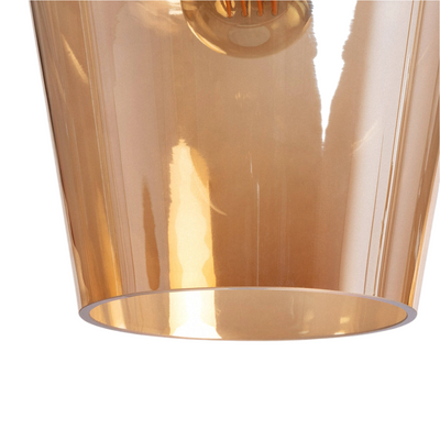 Lampa wisząca szklana bursztynowa E27 ?20cm Abruzzo Incanto