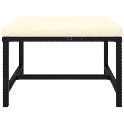 5-cz. zestaw wypoczynkowy do ogrodu, poduszki, czarny rattan PE