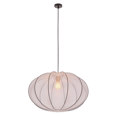 Lampa wisząca z abażurem Mellow siateczkowy biały 60 cm do salonu