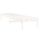 vidaXL Leżaki, 2 szt., białe, 199,5x60x74 cm, drewno sosnowe