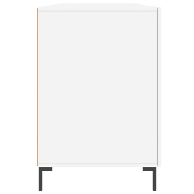 vidaXL Biurko białe z połyskiem, 140x50x75 cm, materiał drewnopochodny