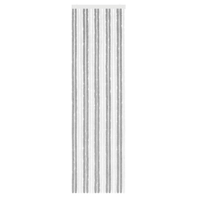 Firanka owadobojna z chenillu Szary i biały 56 x 200 cm 100% PP