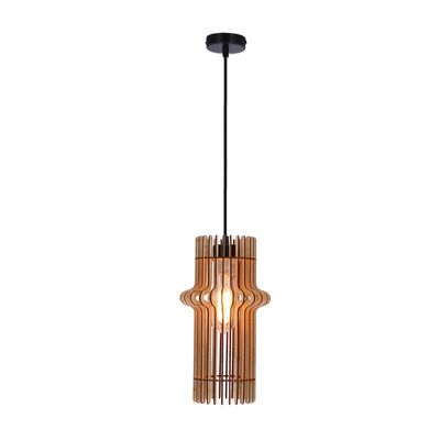 Eco 4 lampa wisząca 1x40 e27 Abażur drewniany
