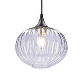 Lampa wiszącza czarna/bezbarwna 240mm Exeter Ledea 50101276