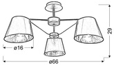 Lampa sufitowa czarna/patynowa Cortez 33-54982