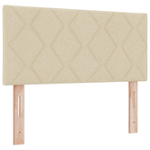 Łóżko ottoman z materacem kremowy 90 x 200 cm tkanina