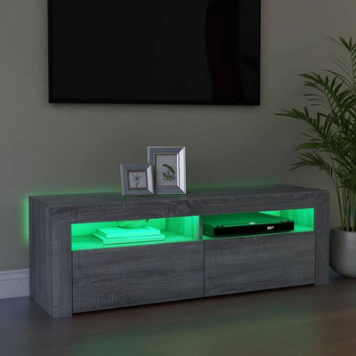 vidaXL Szafka pod TV z LED, szary dąb sonoma, 120x35x40 cm model standard