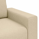 Sofa 2-osobowa, kremowa, 180x77x82 cm, tkaniną