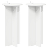 Stojak na rośliny 2 pcs Biały ?29,5 x 60 cm Drewno inżynieryjne