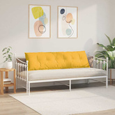 Poduszka na plecy Jasnożółty 180 x 50 cm Tkanina sztruksowa
