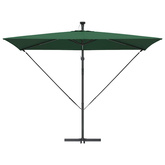 Parasol plażowy Ze LED Lights Zielony 294 x 200 x 270 cm