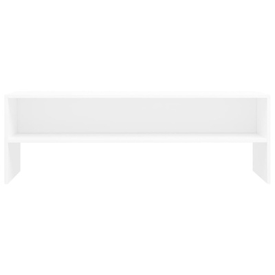 Szafka pod TV, biała, 120x40x40 cm, materiał drewnopochodny
