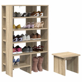 Szafka na buty z półką 2 pcs Dąb Sonoma Materiał drewnopochodny