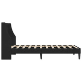Ramka łóżka Z zagłówkiem Czarny 90 x 190 cm Aksamit