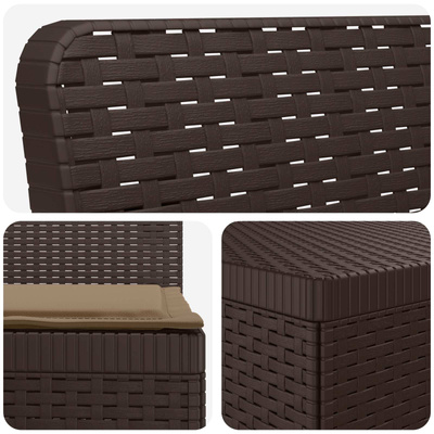 5-osobowa sofa ogrodowa z poduszkami w stylu rattanowym PP