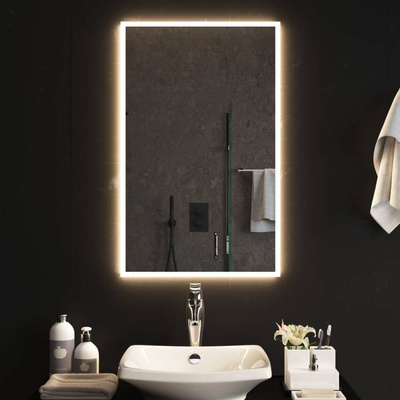 vidaXL Lustro łazienkowe z LED, 50x80 cm