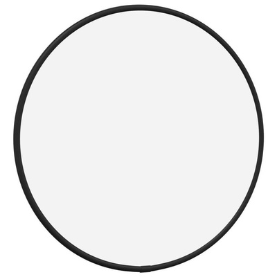 vidaXL Lustro ścienne, czarne, Ø 30 cm, okrągłe