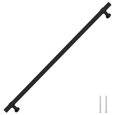 Uchwyty do szafek, 5 szt., czarne, 320 mm, stal nierdzewna