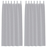 Firany Voile 2 pcs Ciemnoszary 245 x 140 cm Poliester