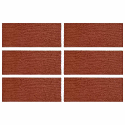 Kamień kroczący 6 pcs Czerwony 60,5 x 25 x 2 cm Guma