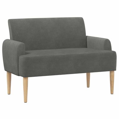 Sofa dwuosobowa z guzikowym pikowaniem ciemnoszary