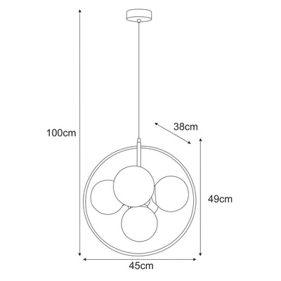 Lampa wisząca K-3838 z serii GEO