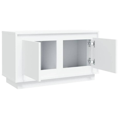 vidaXL Szafka pod TV, biała, 80x35x45 cm, materiał drewnopochodny