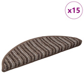 Samoprzylepne maty na schody 15 pcs Brązowy 56 x 17 x 3 cm